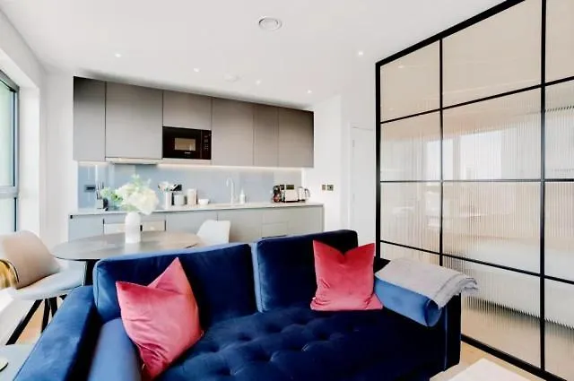 아파트 Sky Studio Near O2, Olympic Stadium Canary Wharf 런던